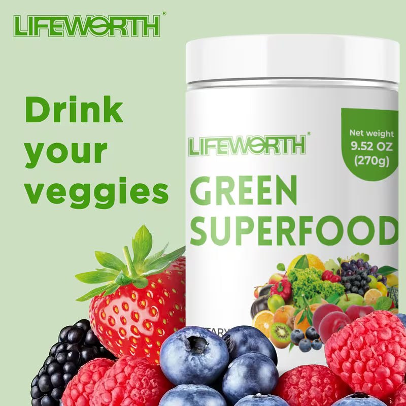 Superfood Greens Blend Powder – Spirulina, Chlorella & Probiotics Peaceful Pleasures