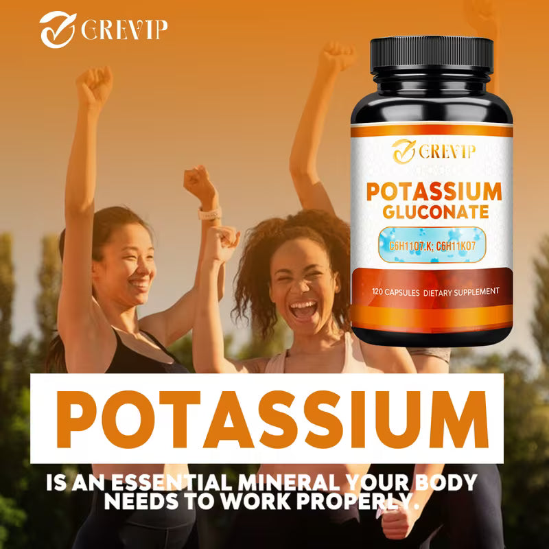 Potassium Gluconate - Heart, Nerve & Muscle Health Support | 120ct Peaceful Pleasures