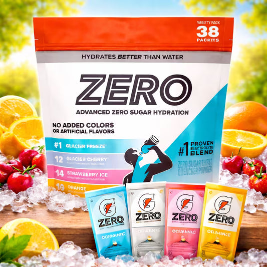Powder Drink Mix Variety Pack, 38 Count – Sugar-Free Electrolyte Sticks Peaceful Pleasures