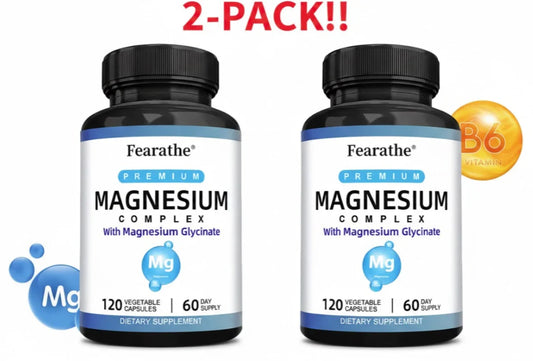 Premium Magnesium Complex with Magnesium Glycinate, 120 Capsules – 2 Pack Peaceful Pleasures Health and Wellness