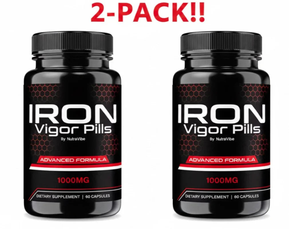 IronVigor Advanced Natural Dietary Supplement | Iron Pills - 2 Pack Peaceful Pleasures