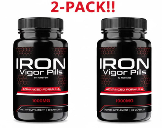 IronVigor Advanced Natural Dietary Supplement | Iron Pills - 2 Pack Peaceful Pleasures
