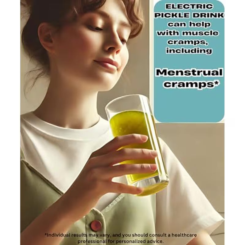 Electric Pickle Drink – Relieves Muscle & Menstrual Cramps | Natural Electrolytes Peaceful Pleasures