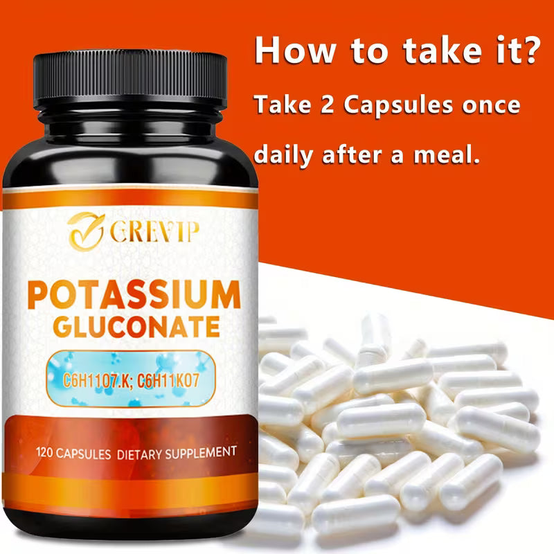 Potassium Gluconate - Heart, Nerve & Muscle Health Support | 120ct Peaceful Pleasures