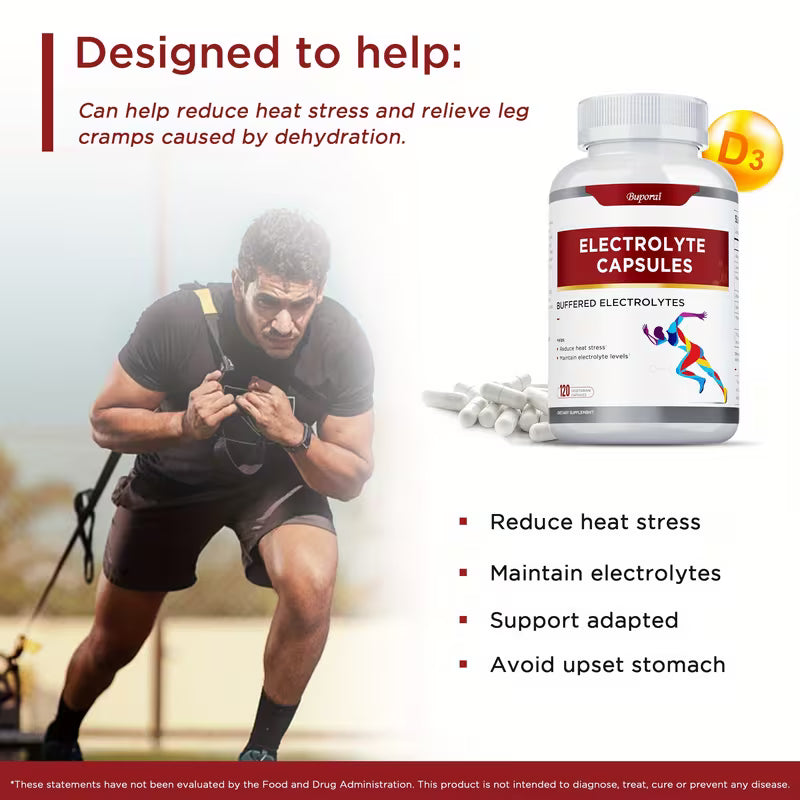Electrolyte Capsules with Vitamin D | Gluten Free | 120 Capsules Peaceful Pleasures