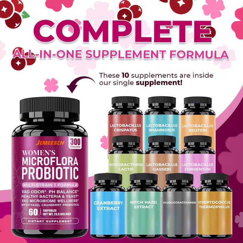 Women's Probiotic & Prebiotic Capsules – 150ct | Gut & pH Balance Peaceful Pleasures