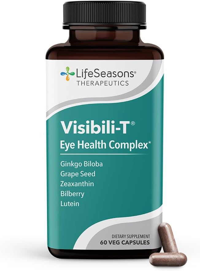 LifeSeasons Therapeutics Visibili-T Eye Health Complex supplement bottle on a white background