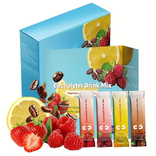 Mixed Flavors Electrolyte Powder | 8 Electrolytes & 5 Vitamins – 16 Packets Peaceful Pleasures