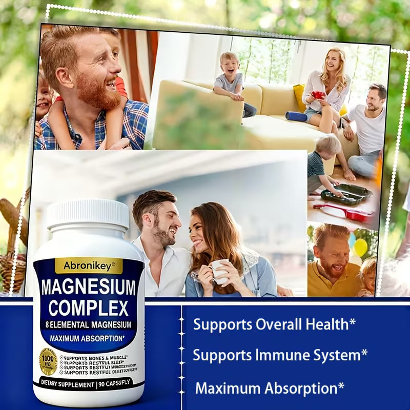 8 Elemental Magnesium Complex Supplement | 8 Forms | ABRONIKEY Peaceful Pleasures