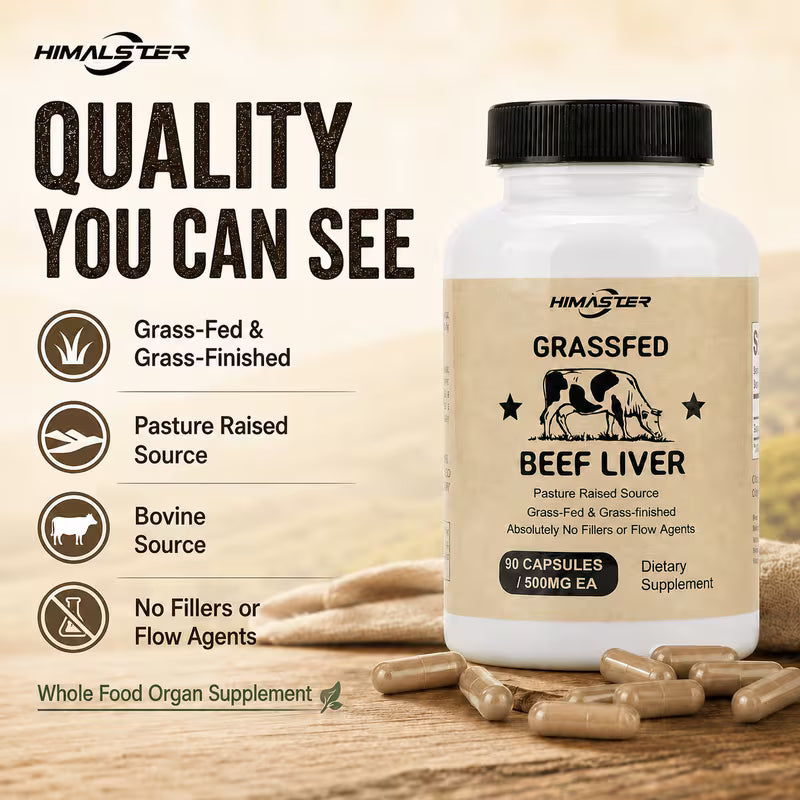 Himaster Grassfed Beef Liver Capsules for Health Support