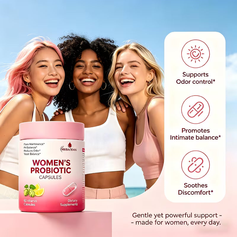 Women's Probiotic Capsules, 60 Count – Intimate Flora & Feminine Health Peaceful Pleasures