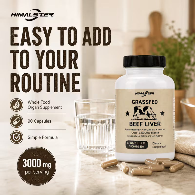 Himaster Grassfed Beef Liver Capsules for Health Support