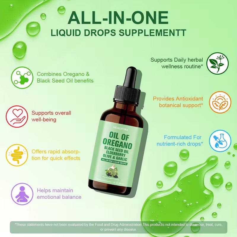 Oil of Oregano Drops – 2 Pack | Immune & Digestive Support Peaceful Pleasures