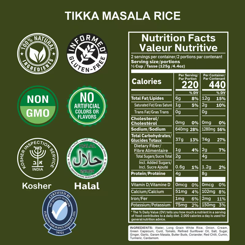 Eat Regal Tikka Masala Rice 8.8oz (Pack of 6) Peaceful Pleasures