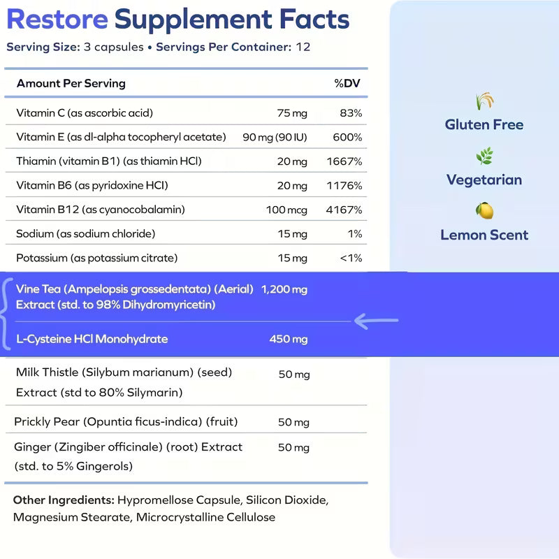 Cysteine Supplement | Dihydrogenouroside, Cactus, Vitamin Complex Peaceful Pleasures