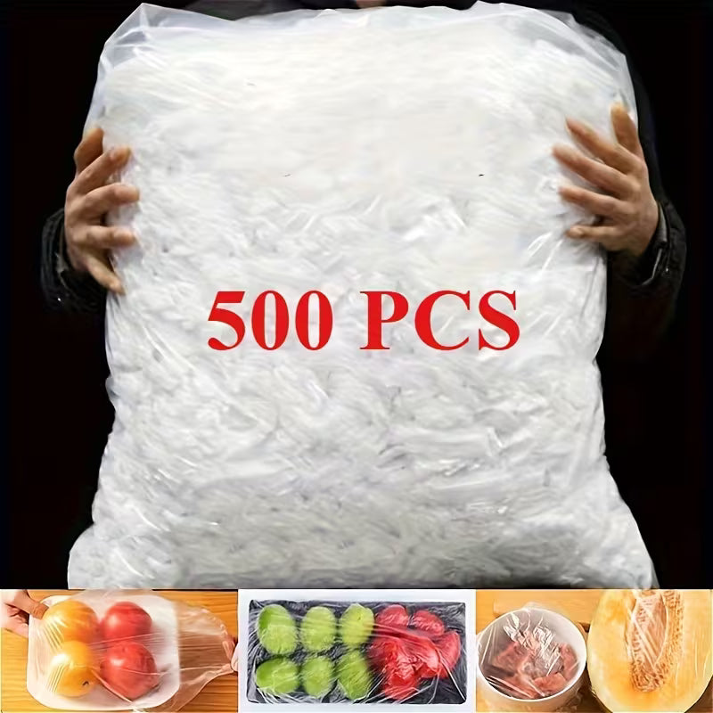 500pcs Reusable Elastic Food Covers – Stretchable Bowl & Plate Covers Peaceful Pleasures