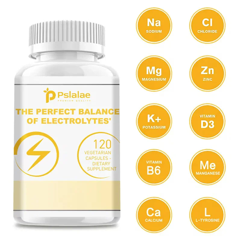 Electrolyte Balance Supplement with Vitamin D3, B6, Calcium, Magnesium & Zinc – 120ct Peaceful Pleasures