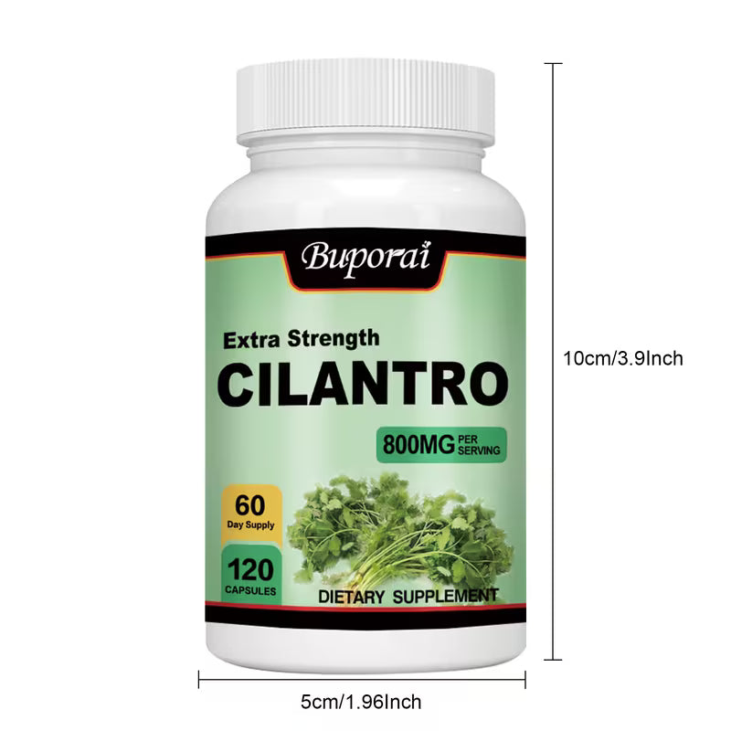 Cilantro 800mg Antioxidant Supplement | Immune Health | 120 Capsules Peaceful Pleasures