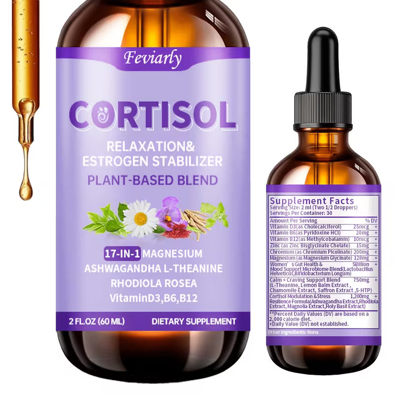 17-in-1 Cortisol Liquid Drops for Women Peaceful Pleasures