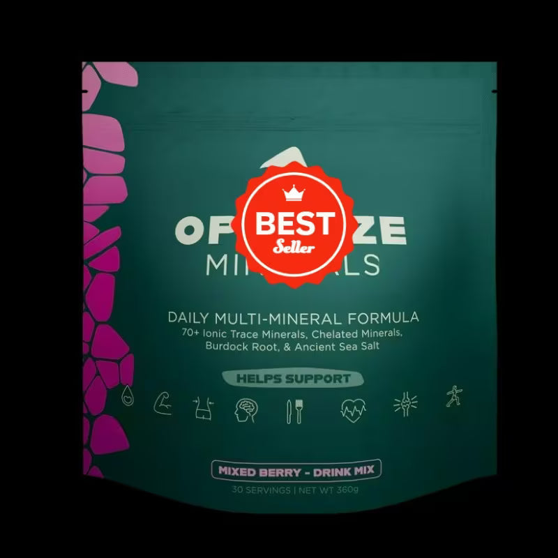 Package of a mixed berry drink mix with a 'Best Seller' label on a dark green background.