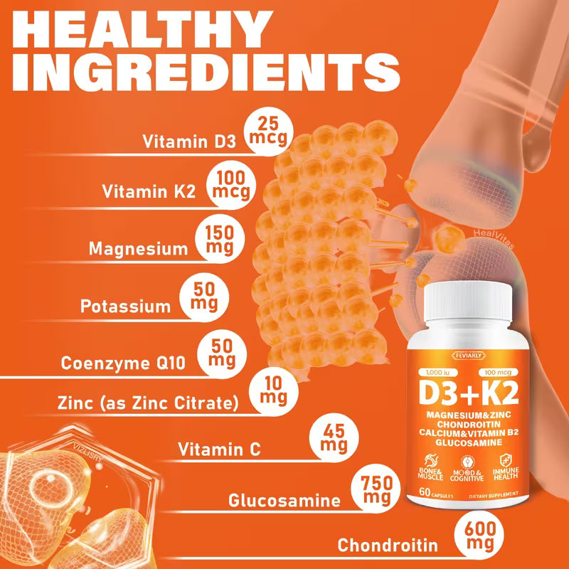Vitamin D3 K2 Supplement Capsules Peaceful Pleasures