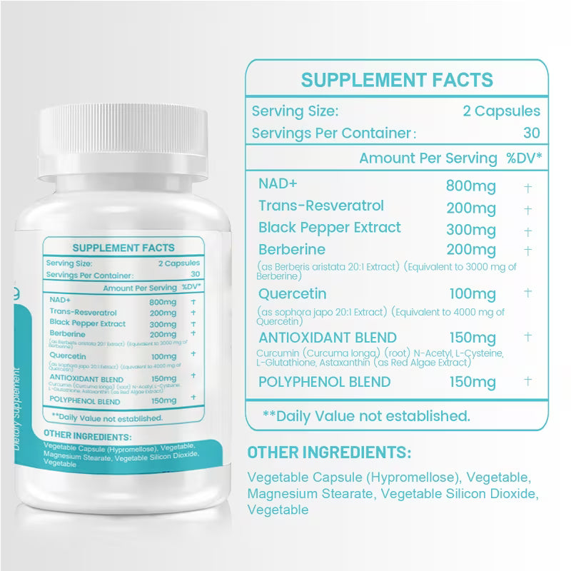 VIGORLIFE High-Potency NAD+ Anti-Aging Supplement 60 Caps Peaceful Pleasures