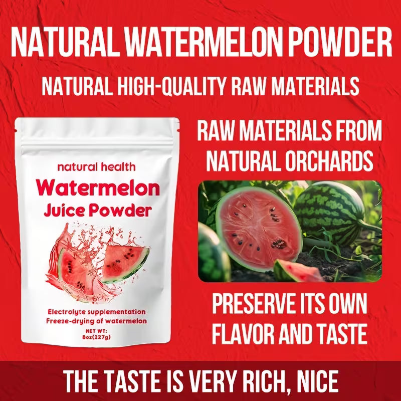 Natural Watermelon Juice Powder Freeze-Dried | Vitamin C | 8oz Peaceful Pleasures