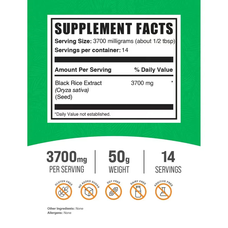 BulkSupplements Black Rice Extract Powder | Peaceful Pleasures Peaceful Pleasures