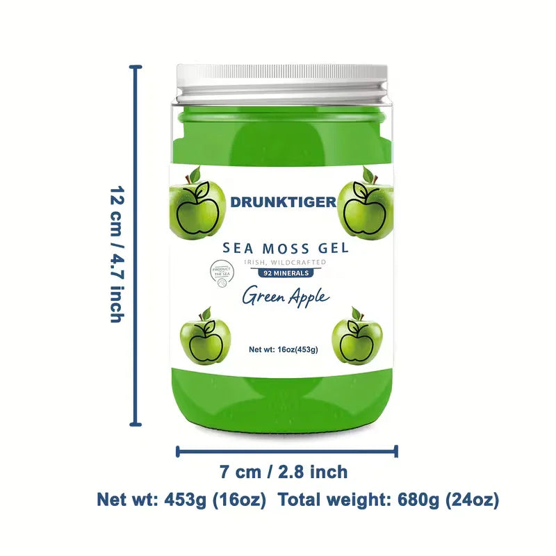 Sea Moss Gel 2-Pack – Green Apple | 92 Minerals & Prebiotics Peaceful Pleasures