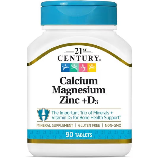21st Century Cal Mag Zinc +D Vitamin – 90 Tablets Peaceful Pleasures