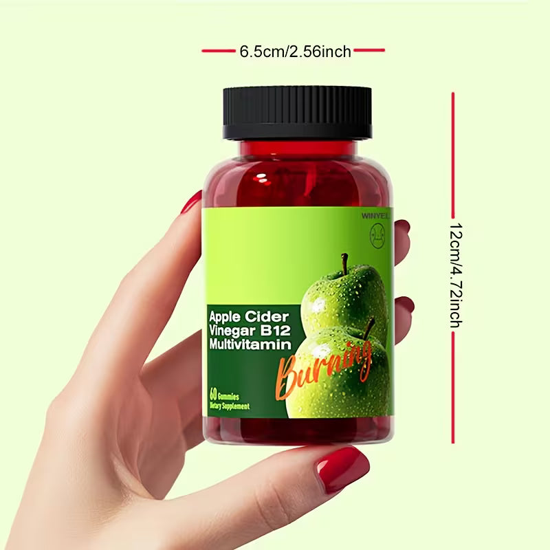 Apple Cider Vinegar Gummies with Vitamin B12 – 60 Gummies Peaceful Pleasures