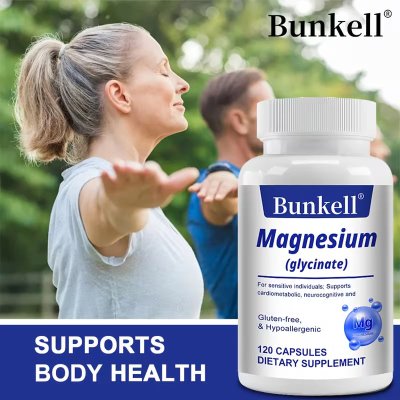 Magnesium Glycinate 120 Capsules – Gluten Free & Hypoallergenic (2 Pack) Peaceful Pleasures Health and Wellness