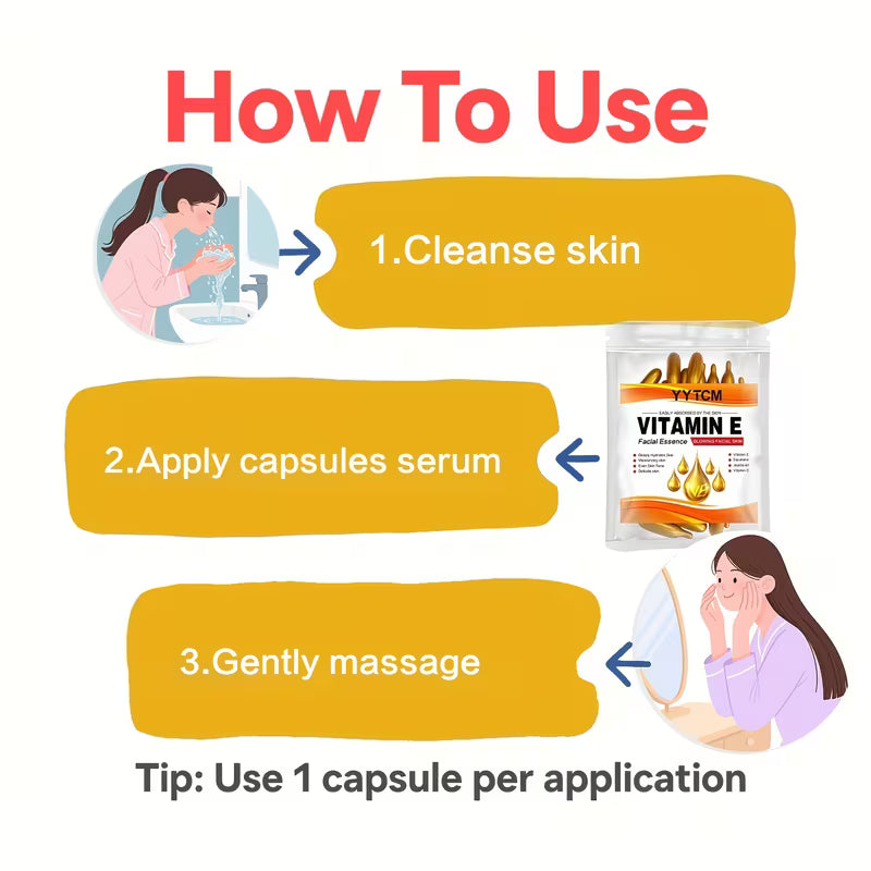 Vitamin E Deep Moisturizing Capsule Essence for Skin Skin Care Peaceful Pleasures