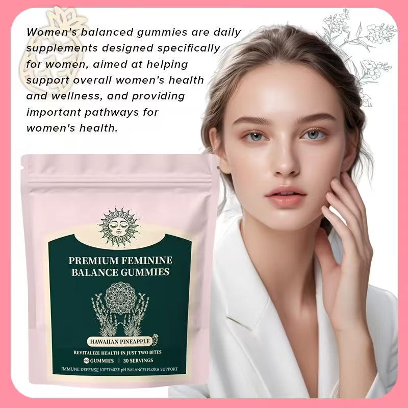 Premium Feminine Balance Gummies | Hawaiian Pineapple Flavor Peaceful Pleasures
