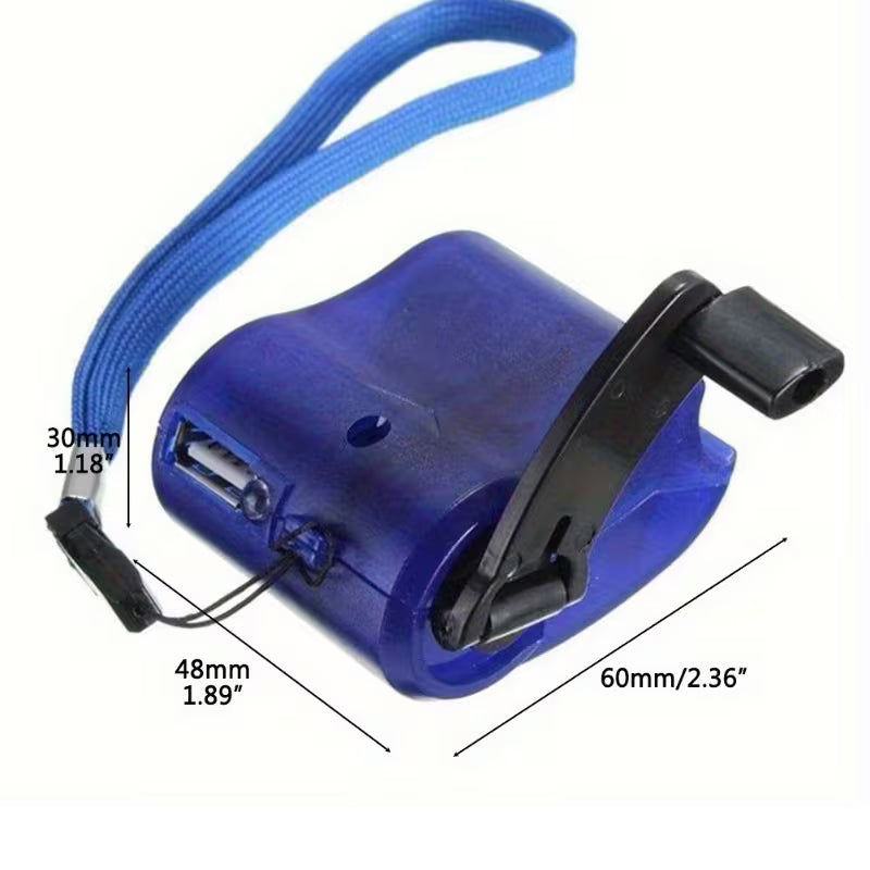 Portable Hand Crank Emergency Charger for Smartphones – Blue Peaceful Pleasures