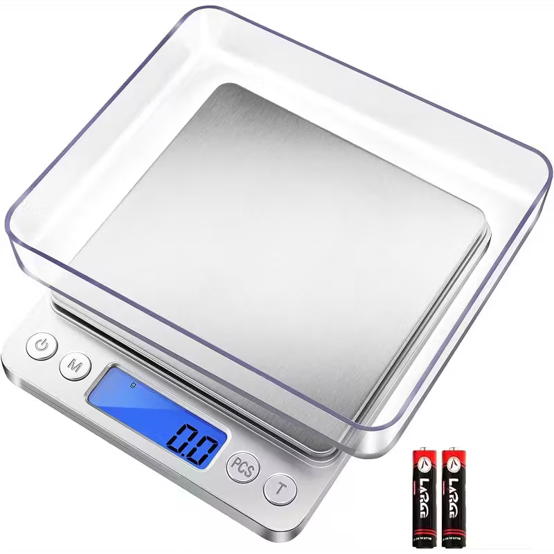 Digital Kitchen Scale 3000G/0.1G | 6 Modes, LCD, 2 Trays Peaceful Pleasures