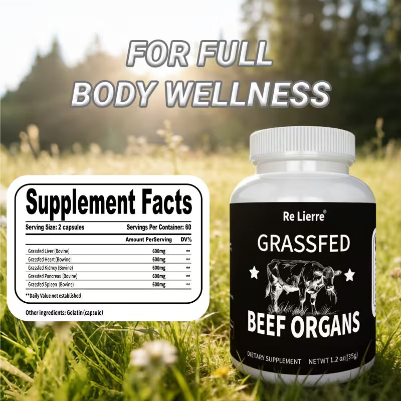 Grass Fed Beef Organ Supplement for Body Wellness