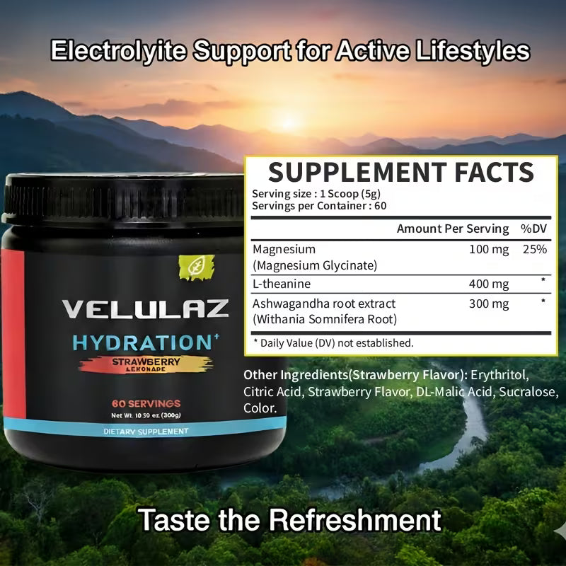 Hydration Powder Electrolyte Drink Mix | Strawberry Lemonade Peaceful Pleasures