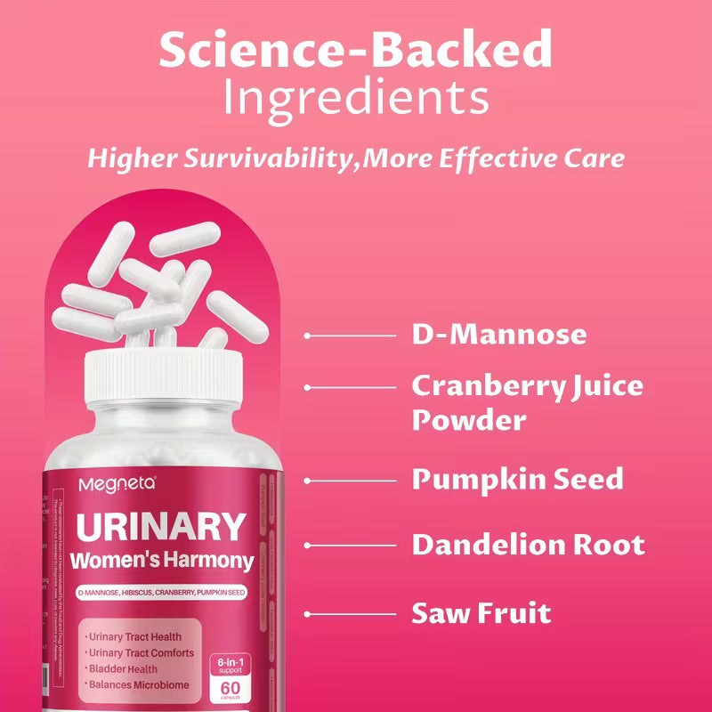 Megneta Urinary Tract Health Supplement for Women – 60 Capsules Peaceful Pleasures