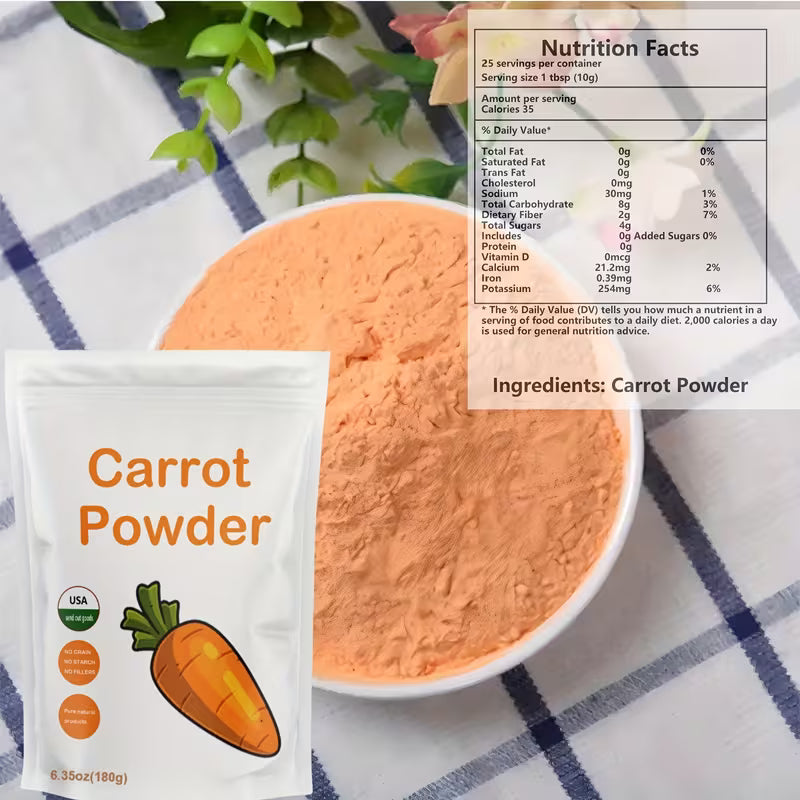 Carrot Powder Superfood Supplement | 180G | Vegan & GF Peaceful Pleasures
