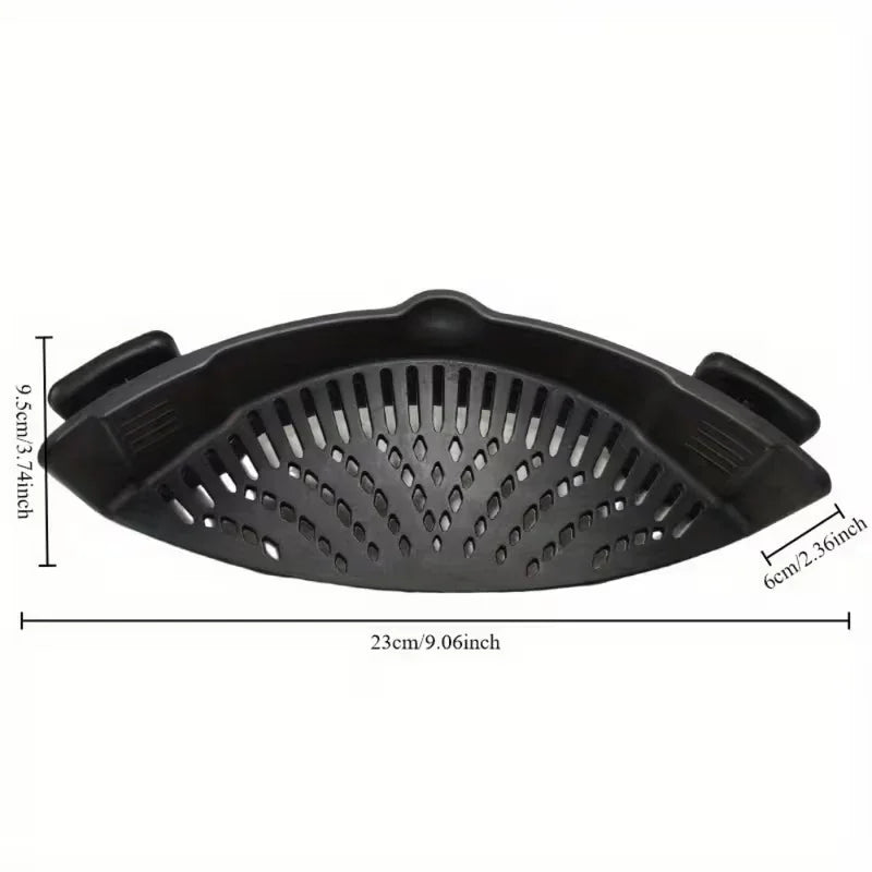 Silicone Clip-On Strainer for Pots & Pans – Kitchen Colander Peaceful Pleasures