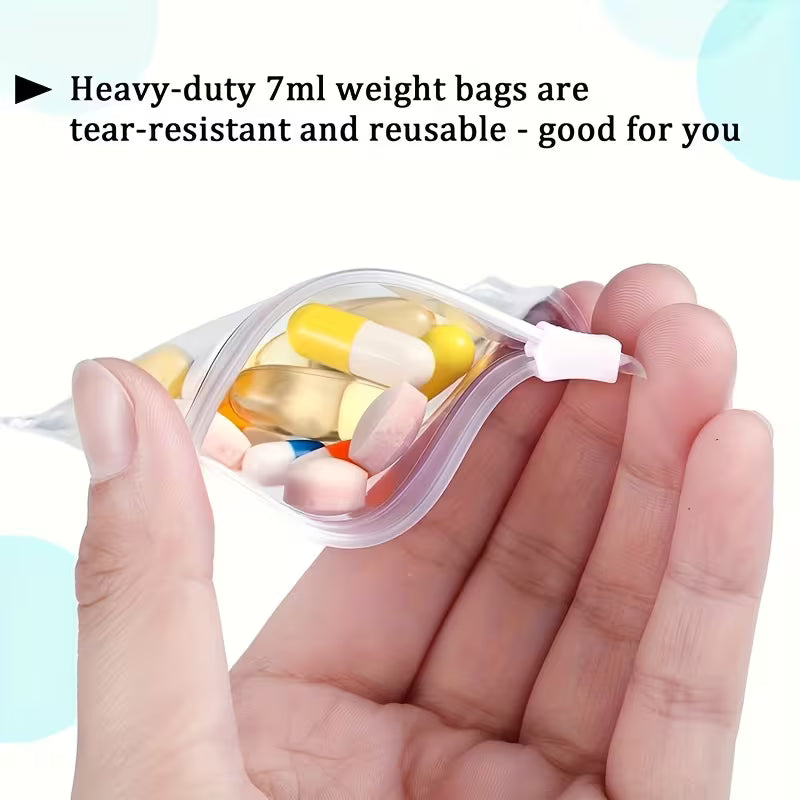 28-Piece Reusable Medicine Bag Set with Zipper Closure Peaceful Pleasures