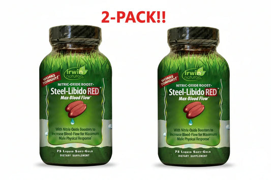 Irwin Naturals Steel-Libido Red plus BioPerine Softgels, 75 CT (2-Pack) Peaceful Pleasures Health and Wellness