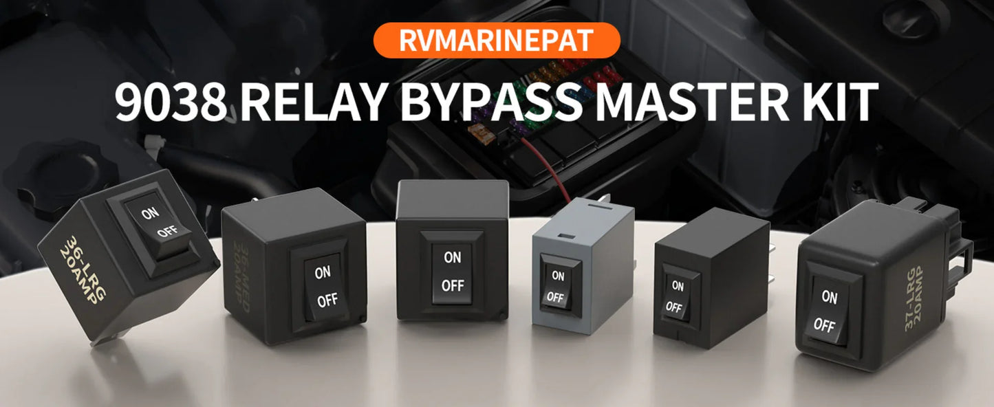 6 Pack 9038 Tester Kit Relay Bypass Switch & Diagnostic Tester Scan Tool, Fuel Pump Relay Bypass Master, Replaces 9036/9037 Peaceful Pleasures Health and Wellness