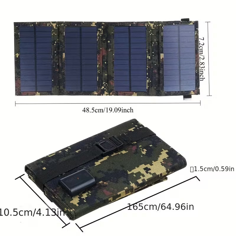 80W USB Solar Folding Power Bank – Outdoor Camping Charger Peaceful Pleasures