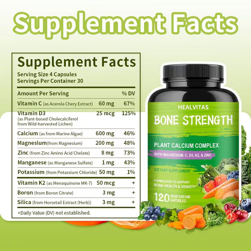 Natural Balance Fruits & Veggies Calcium Supplement 120ct Peaceful Pleasures
