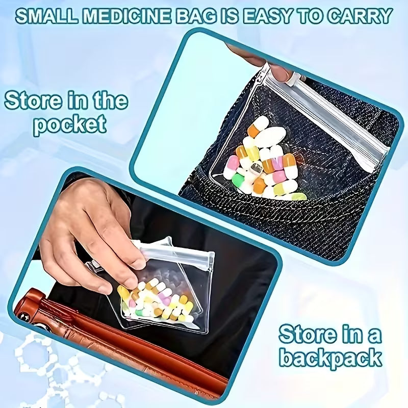 28-Piece Reusable Medicine Bag Set with Zipper Closure Peaceful Pleasures
