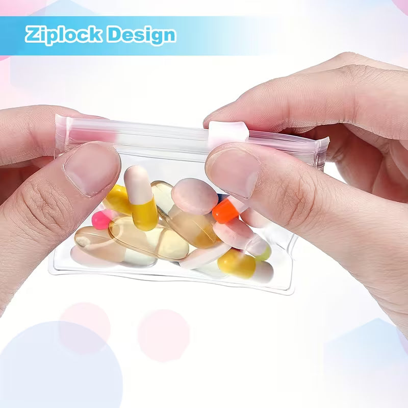 28-Piece Reusable Medicine Bag Set with Zipper Closure Peaceful Pleasures