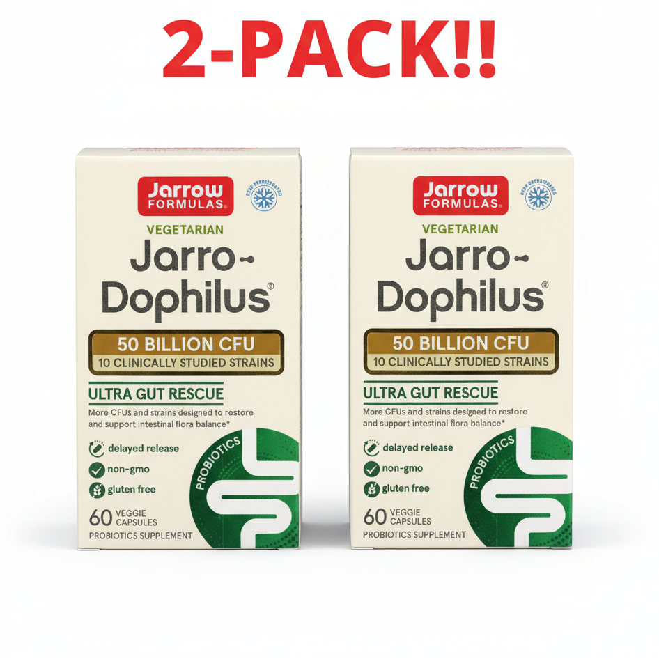 Two boxes of Jarrow Formulas Jarro-Dophilus on a white background with '2-Pack!' text above.