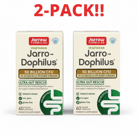 Two boxes of Jarrow Formulas Jarro-Dophilus on a white background with '2-Pack!' text above.